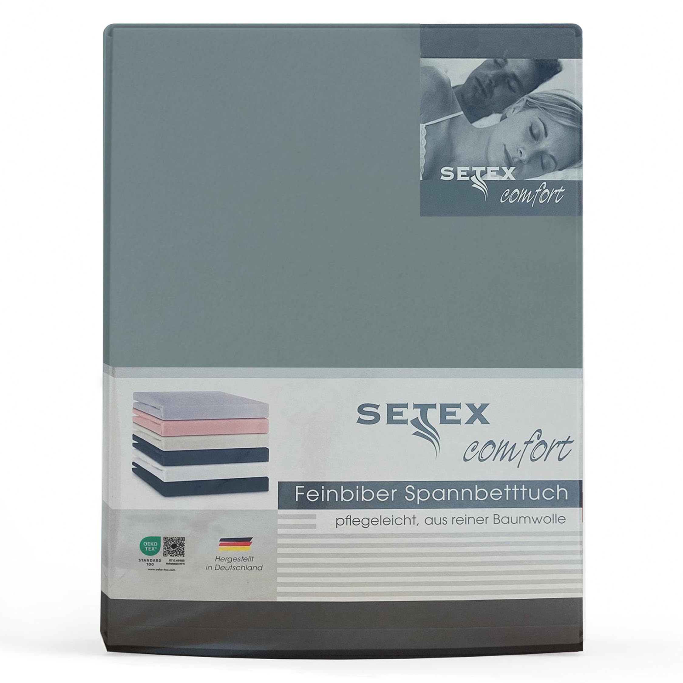 SETEX - Flannelette Bed Sheet with Elastic Band Cuddly Soft - Flannelette Fitted Sheet Made of 100% Cotton with All-Round Elastic Band - Bed Sheet 140 x 200 cm Dark Jade