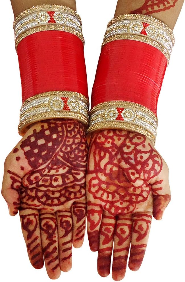 Saluja Punjabi Juti Women's Wedding Bridal Chura Bangle Sets