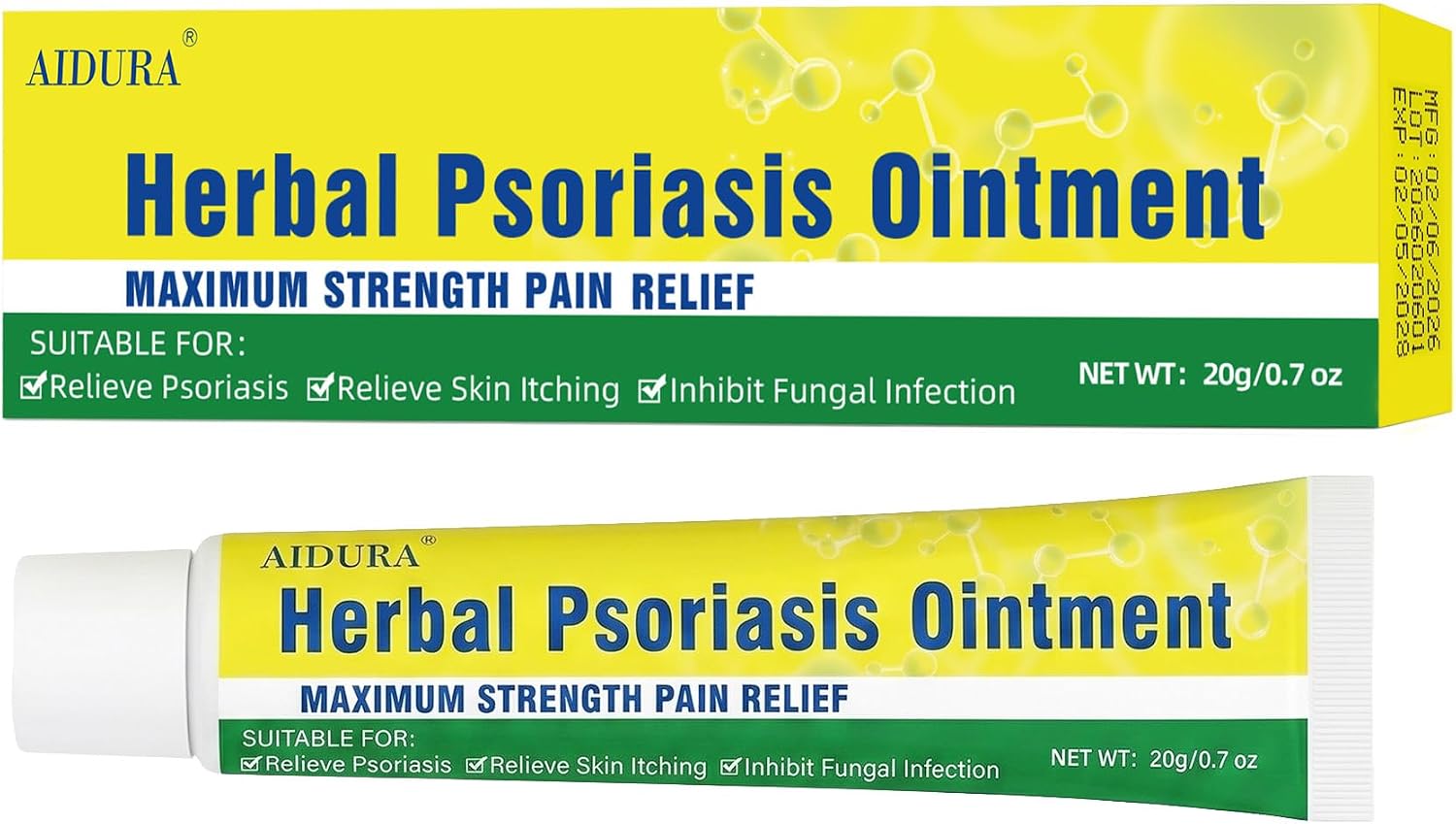 Psoriasis Cream, Natural Seborrheic Dermatitis Relief for Itchy Flaky Skin, Soothing Ointment for Redness & Scaling 20g