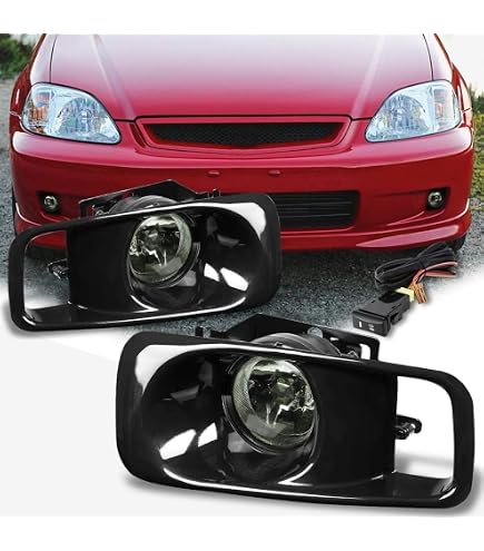 Yellow Fog Light Kit For 2001-2003 Honda Civic – Includes Switch & Bulbs (Pair)