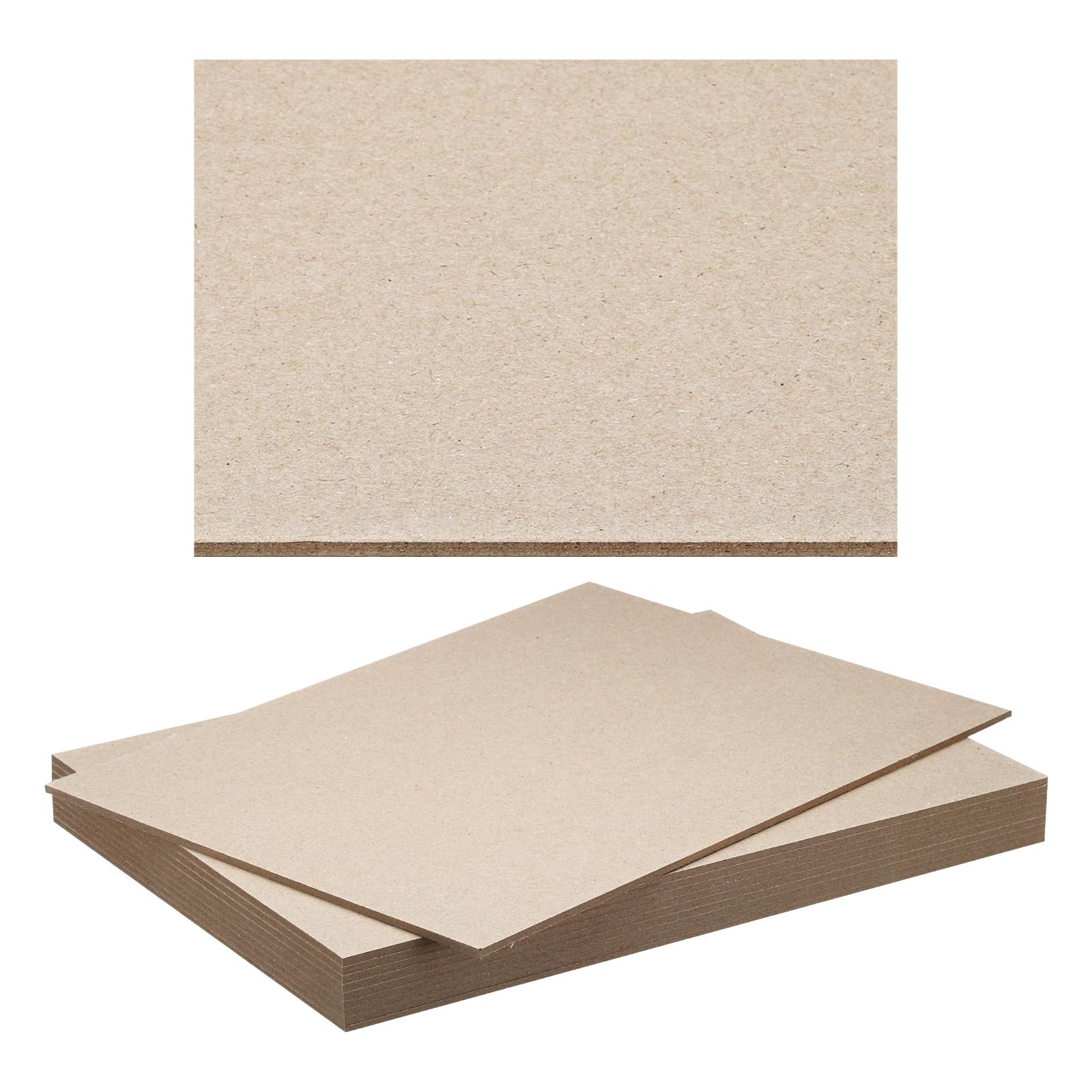 PATIKIL 12x8x0.12" Chipboard Sheets, 10Pcs Thick Book Board Binders Board Sturdy Bookbinding Supplies for Book Binding Cover, Gray