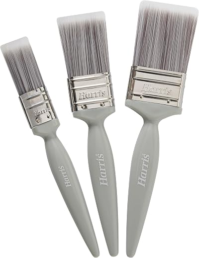 Harris Essential Paint Brush Pack 3pk 1" 1.5" 2" Synthetic Filament Walls