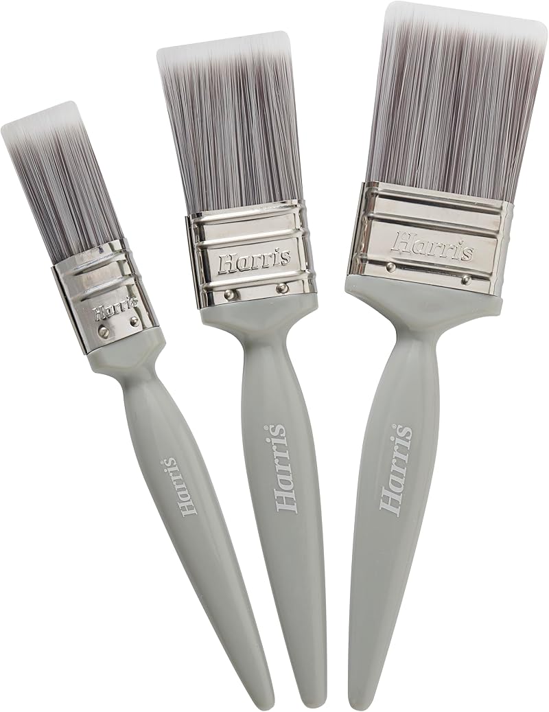 Harris Essential Paint Brush Pack 3pk 1" 1.5" 2" Synthetic Filament Walls