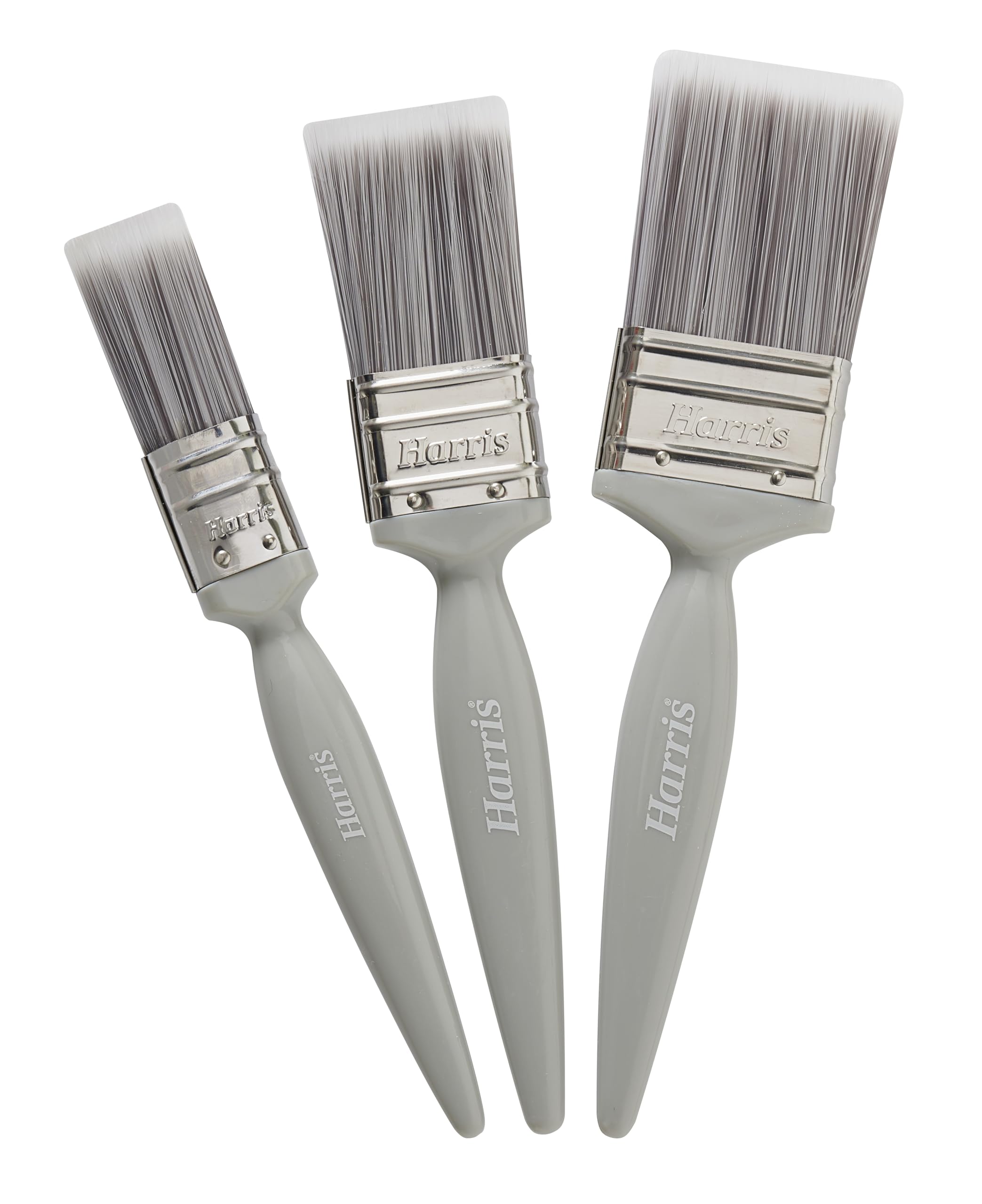 Harris Essentials Walls & Ceilings Paint Brushes, 3 Brush Pack, 1", 1.5", 2"
