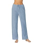 Nautica Womens Pajama Pants - Lightweight Wide Leg Lounge Pants - Cotton Knit Jersey - Sleepwear Loungewear PJs for Women