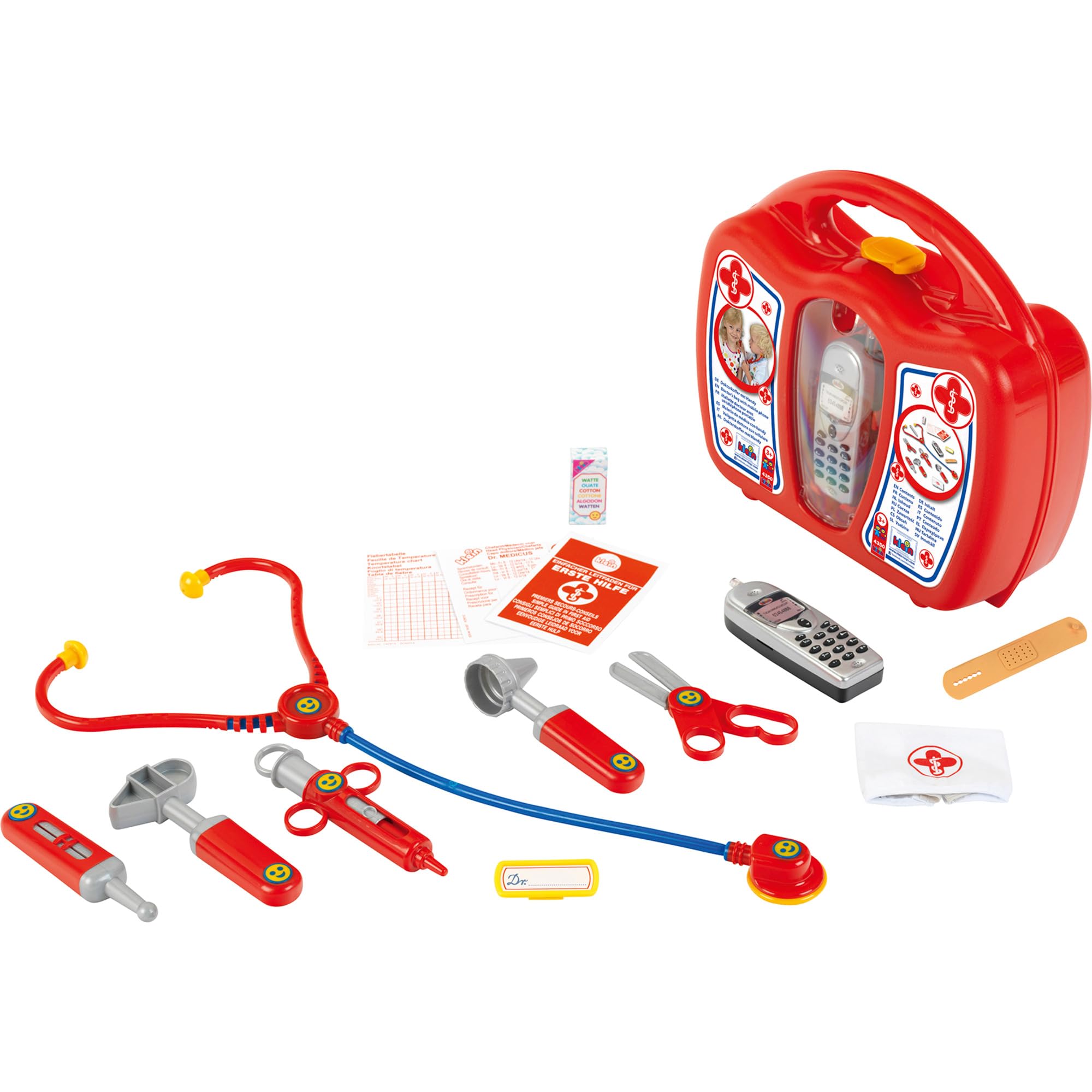 Theo Klein 4350 Doctor's Case I Robust case with Stethoscope, Syringe and much more I Battery - Powered Mobile Phone with Sound I Toy for Children Aged 3 Years and up