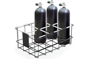 MorningRo Scuba Tank Holder 6 Tanks Storage Diving Cylinder Rack with Cushioning Sleeves, Prevents Damage, About 25. 8 x 17. 3 x 11. 1 Inches