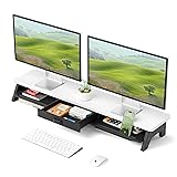 Dual Monitor Stand Riser,LED 2-Tier 39.3 Inch