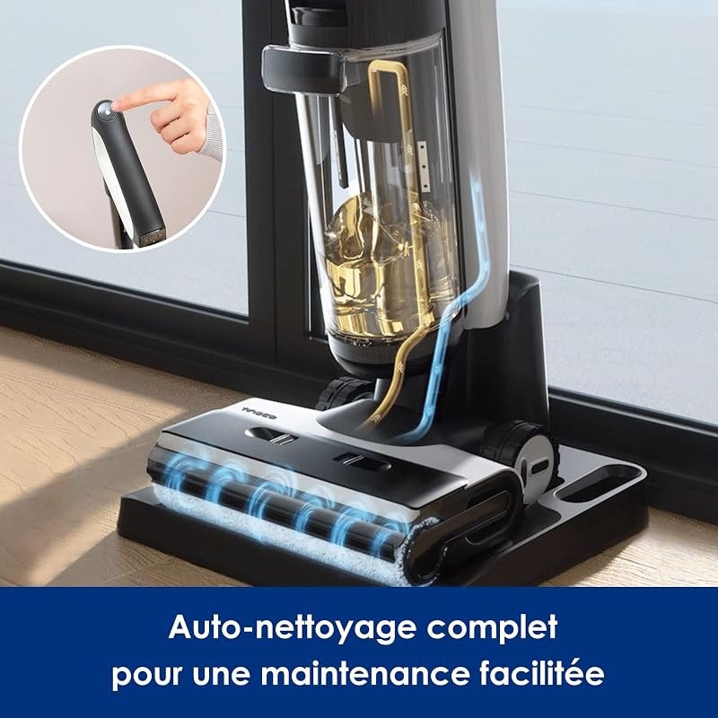 Floor One S7 Pro Aspirateur Laveur, SmoothPower, Éclairage LED