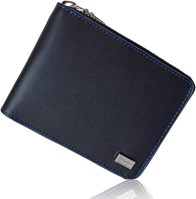 Amazon Franck Rossini 財布 メンズ 二つ折り 牛革 ラウンドファスナー ブルー Franck Rossini 財布