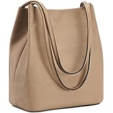 Kattee Women Soft Genuine Leather Totes Shoulder Bag Purses and Handbags with Top Magnetic Snap Closure