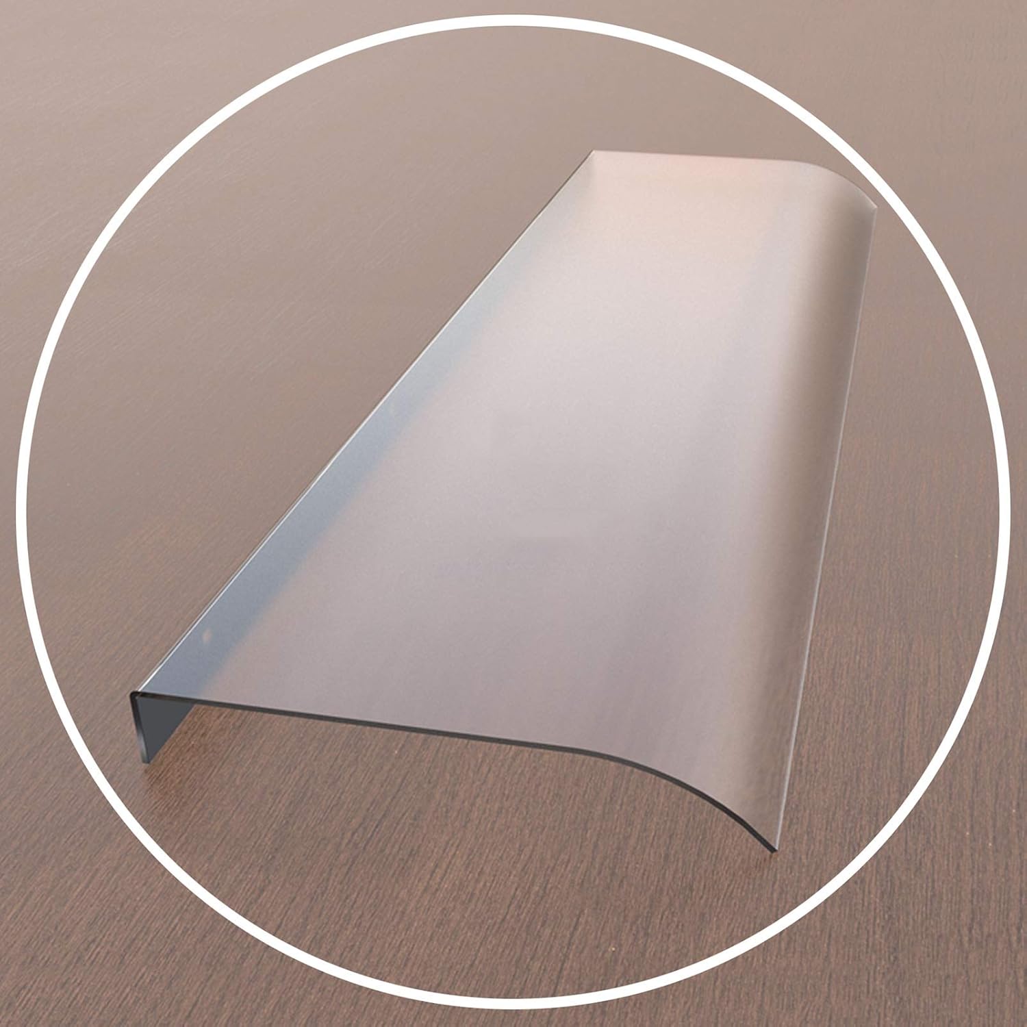 Pensilina In Policarbonato Trasparente 50x90 Cm | Tettoia Per Porta O Finestra, Montaggio Sotto Grondaia, Anti-Pioggia E UV - 11