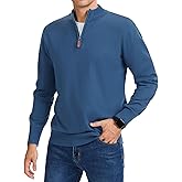 iWoo Men's Quarter Zip Sweaters Slim Fit Long Sleeve Knitted Pullover Mock Neck Business Casual Dress Sweater