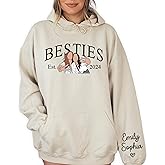 MY4LOVE Custom Bestie Hoodie, Personalized Bestie Sweatshirt, Bestie Gifts for Women, Best Friends, BFFs, Work Bestie