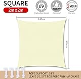 RICHIE Sun Shade Sail 2m x 2m Square Waterproof UV Block Awnings view 2