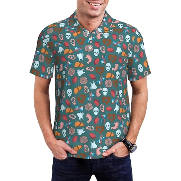 Mosytuky Foxes and Birds in Forest Print Golf Shirts for Men Dry