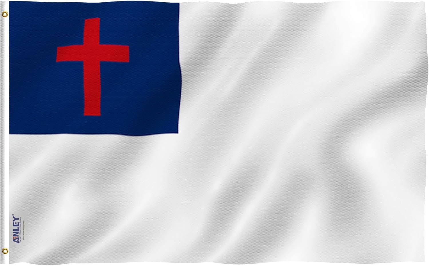 Flags - Anley Fly Breeze 3x5 Foot Christian Flag - Vivid Color and Fade proof - Canvas Header and Double Stitched - Religious Flags Polyester with Brass Grommets 3 X 5 Ft