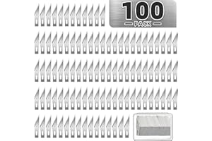 100 PCS Exacto Knife Blades, 11 High Carbon Steel Hobby Knife Blades,Craft Knife Blades Replacement with Storage Case for Art, Craft, Scrapbooking, Cutting, Carving, and Stenciling by EGYPAMID