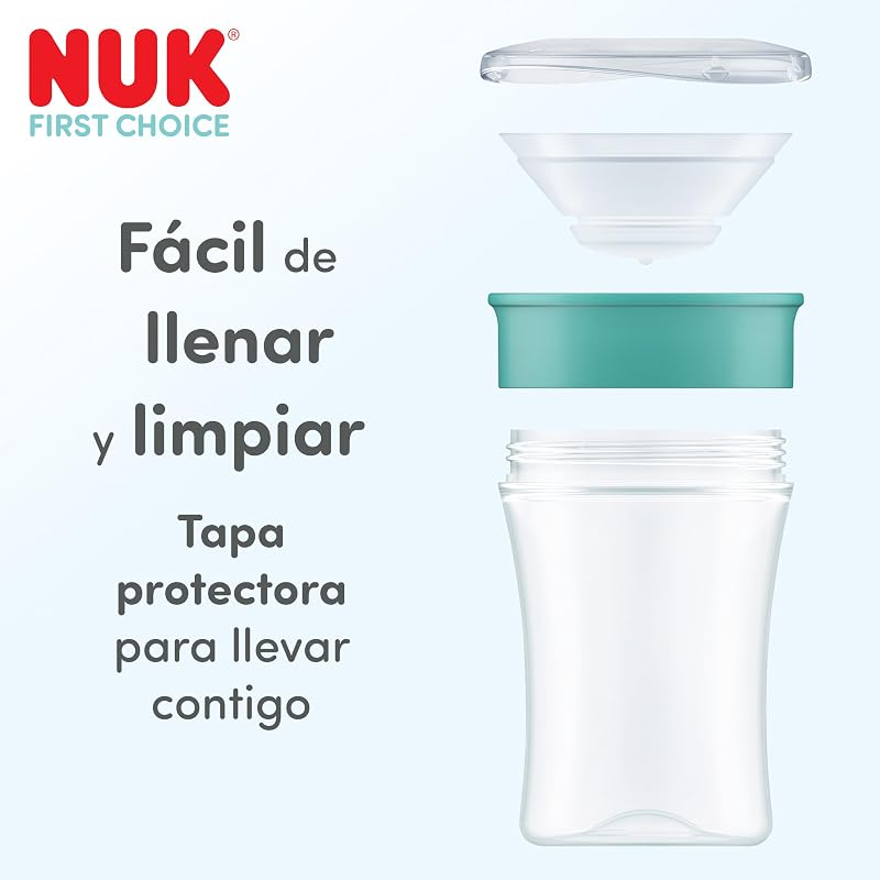 Magic Cup copo de aprendizagem para bebés, 8+ meses, azul e roxo, copo para bebés de 230 ml, borda à prova de derrames de 360°, 2 unidades