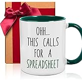 ZWV Christmas Mugs For Accountant Gift - Oh This Calls For A Spreadsheet mugs- Funny Work Mug For Boss CPA Coworker Finance Banker - Spreadsheet mug-Accounting Birthday