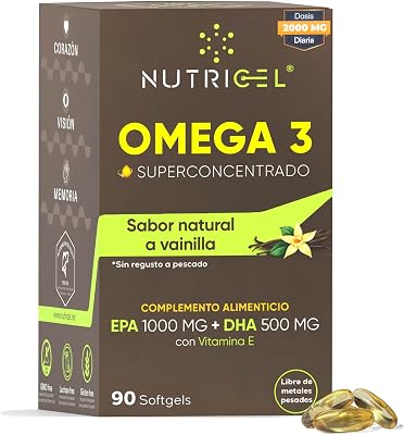 Omega 3 Capsulas 2000mg EPA 1000mg DHA 500mg Blíster Vainilla 90 cap