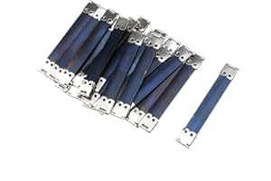 Coshar 20pcs Metal Internal Flex Frames Kiss Clasp Spring Clip Hook for Coin Bag Purse Wallet DIY Craft, 100mm Long