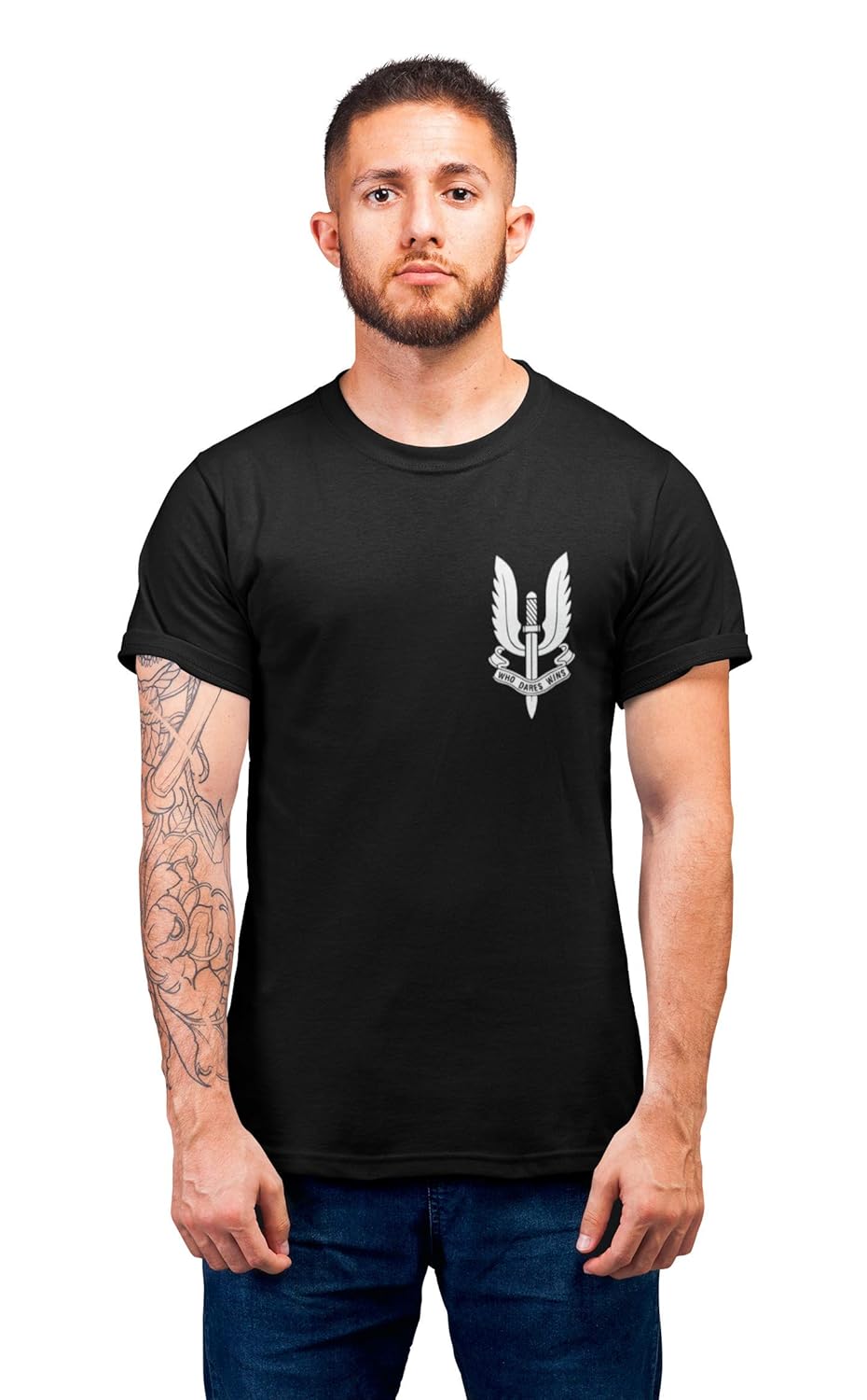 Buy ABSOLUTE DEFENSE Indian Army Logo Bhartiye Sena Balidan Premium Bio-Washed 100% Cotton Half 