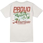The Brave Ones Proud American Fisherman T-Shirt 100% Cotton Made in USA Men's Fish Hunter Graphic Tees│Short Sleeve Crewneck