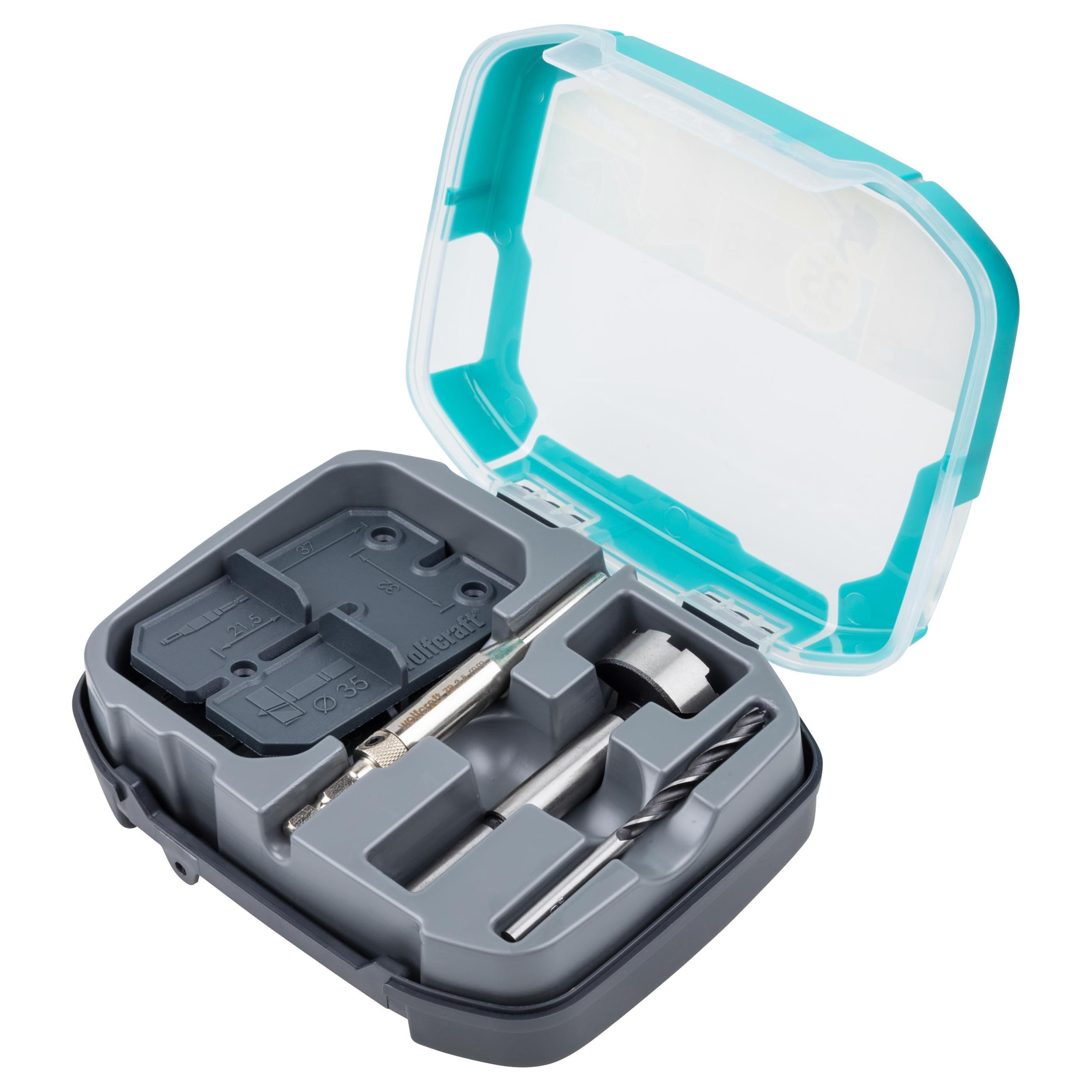 wolfcraft Hinge Hole Set, Ø 35 mm, 5 pcs. I 4656000 I For easy installation of cup hinges, Ø 35 mm