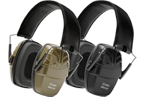 FLORIOGRA 2 Pack Shooting Ear Protection Earmuffs, SNR 32dB Ear Protection for Gun Range，Hearing Protection for Shooters