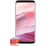 Samsung Galaxy S8 Smartphone BUNDLE (5,8 Zoll Touch-Display, 64GB interner Speicher, Android) - Rose Pink + Samsung Evo Plus 128 GB Speicherkarte [Exklusiv Bei Amazon] - Deutsche Version