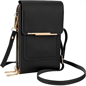 Women's Phone Messenger Bag, Crossbody Phone Wallet, RFID Touch Screen Crossbody Phone Purse, Anti-Theft Shoulder Strap