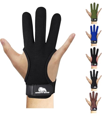 Gant De Tir à L'arc Indien 3 Doigts En Cuir - Taille M - Neuf Pour Archerie Traditionnelle