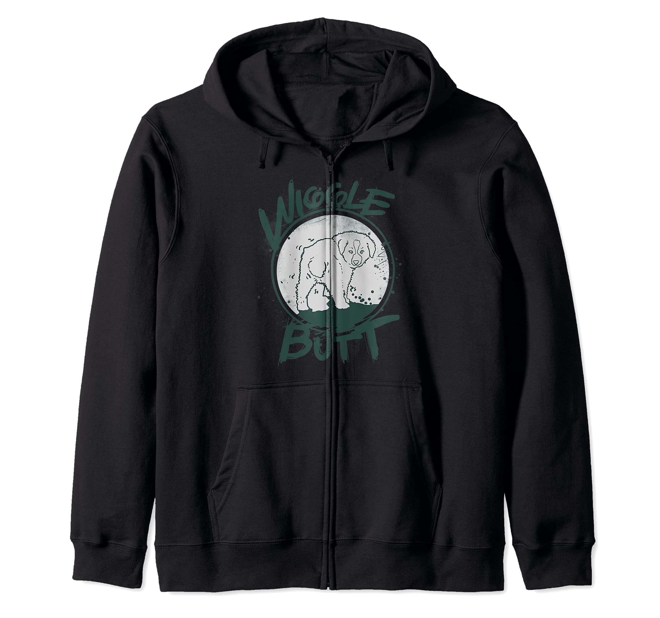 Funny Australian Shepard Dog Wiggle Zip Hoodie