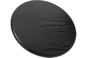 DECHOUS Wooden Stool Seat Replacement Round Bar Stool Top Board 29cm Diameter Black Plastic Coated for Home