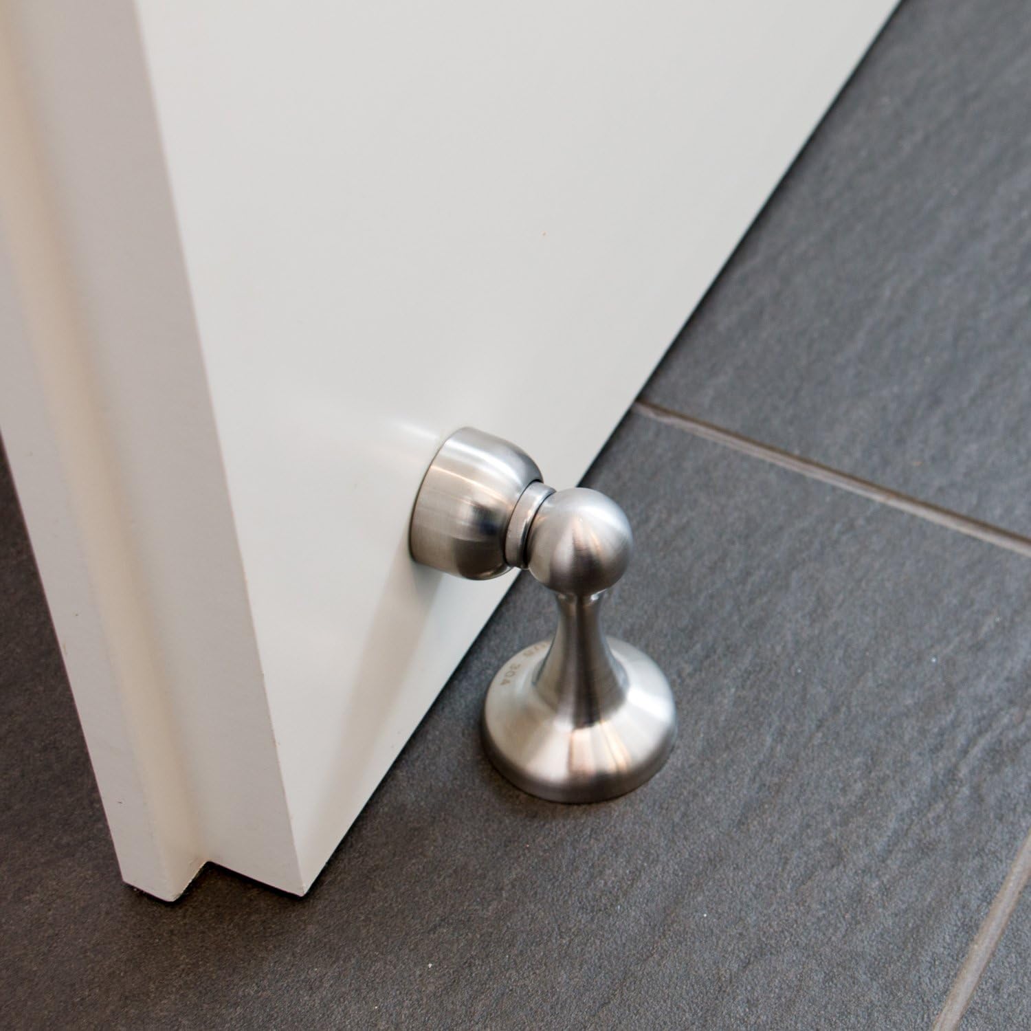 Stoppwerk Magnetic Door Catch, Stainless Steel Door Holder Incl. Fixing Material, Decorative Magnet Door Stop - Image 5