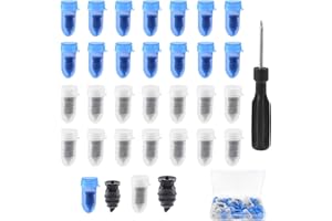 Medsuo 30 PCS Tyre Repair Nails, Rubber Tire Screws with Screwdriver, Car Tyre Puncture Repair Kit, Self-Service Tire Fast Repair Nails for Car Motorcycle Agricultural Vacuum Tires (15 S+15 L)