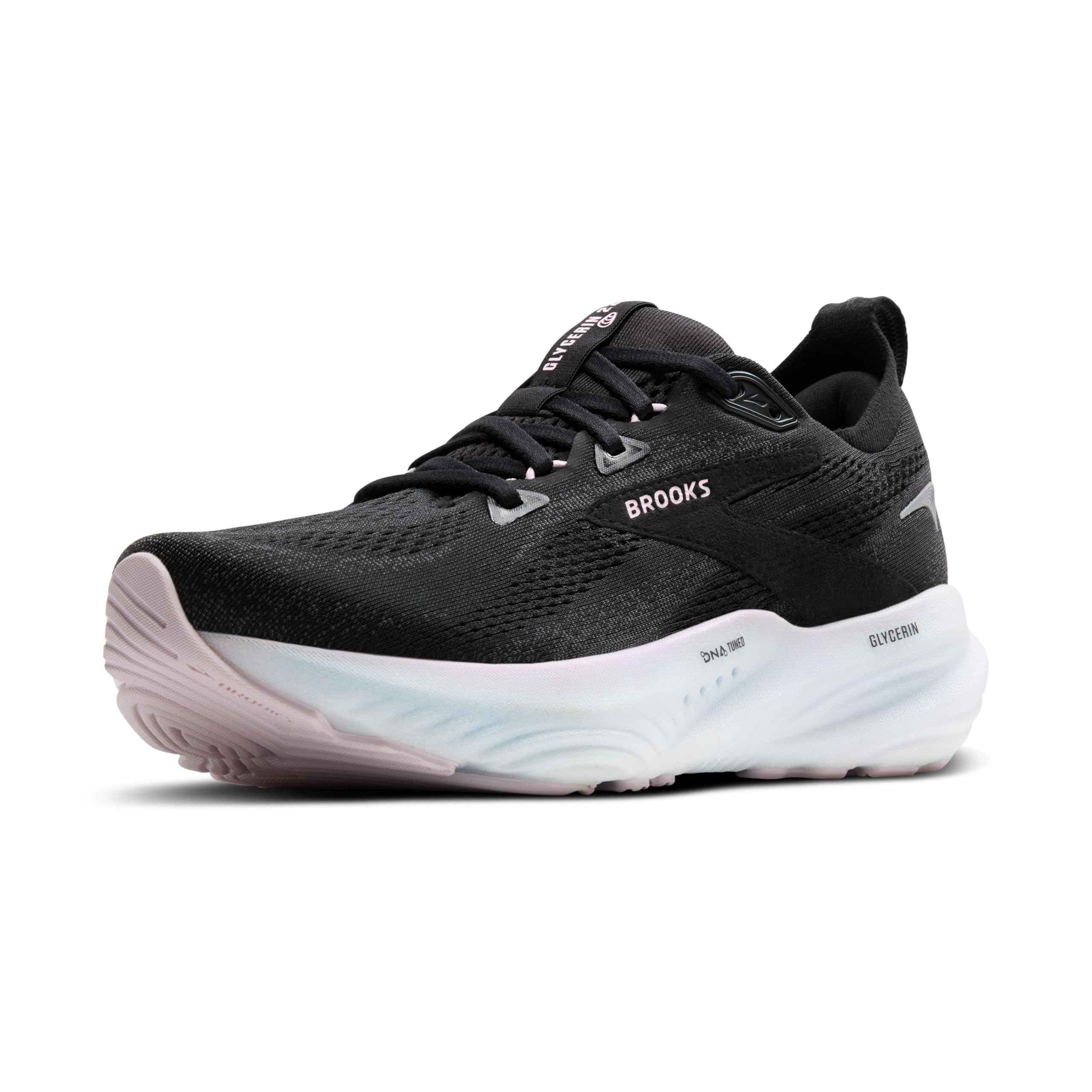 Photo 1 of Brooks Women’s Glycerin 22 Neutral Running Shoe - Black/Orchid Ice/White - 10 Medium