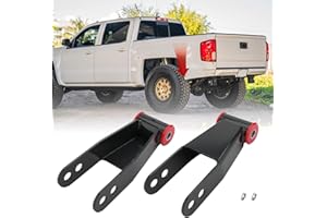 ATRACYPART Lowering Shackle Kit, 2" Rear Drop, Fits Silverado 1500 1999-2019, For Chevy & GMC Silverado Sierra 1500, 1988-1998 C1500/C2500 & More, Suspension Leaf Spring Kits, Replace# 410520