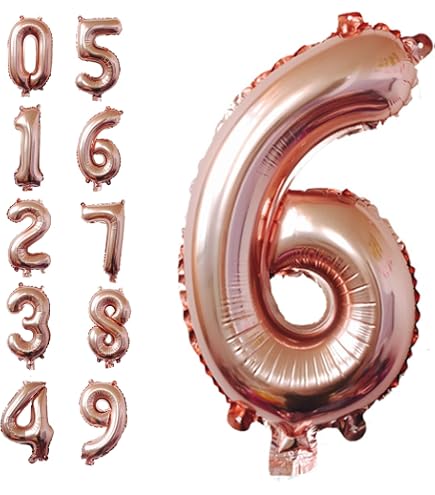 Juland Giant Rose Gold Number Balloons - 40" XXL Foil '1' & '7' For 17th Birthday Party Decorations - View #5