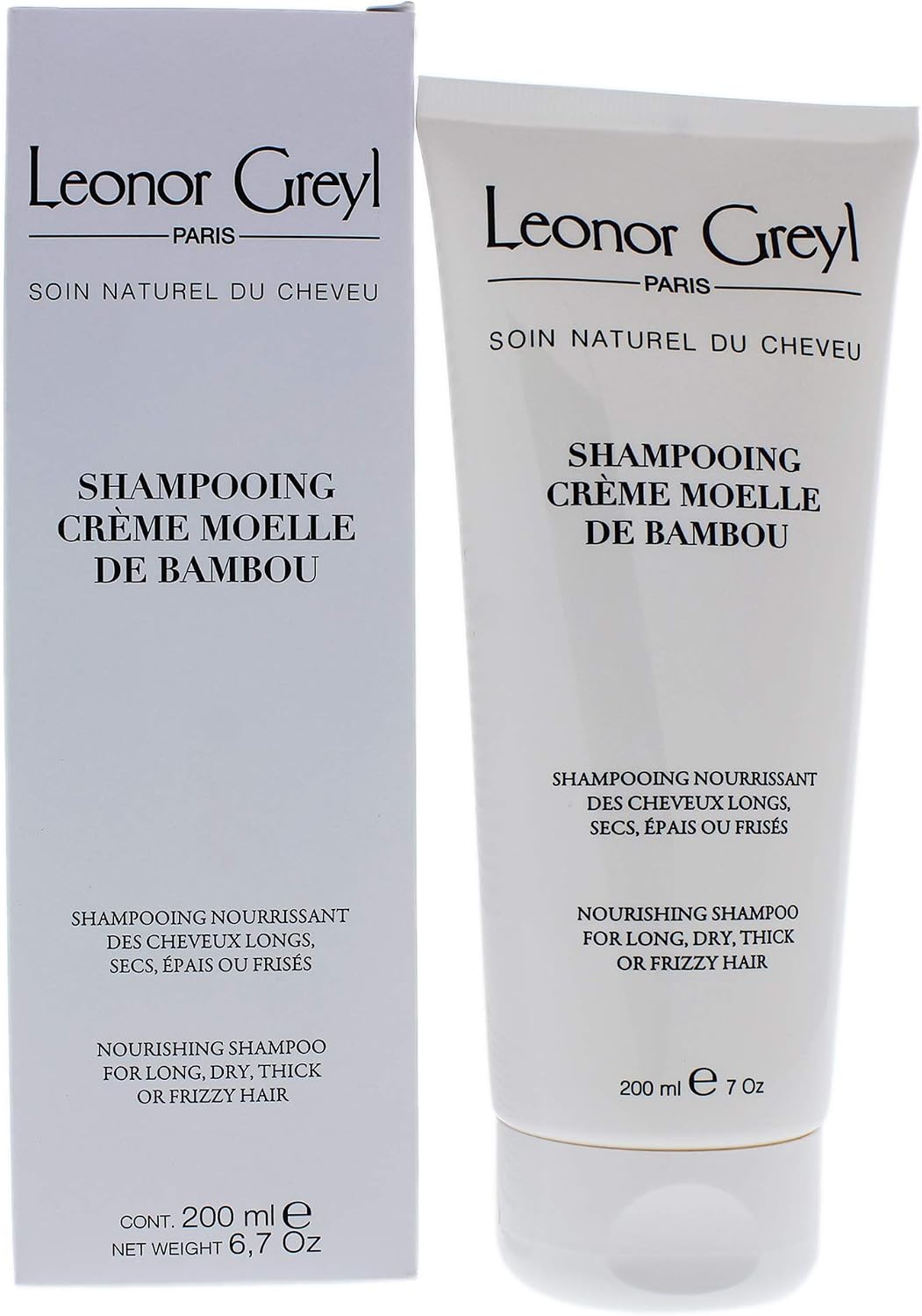 Leonor Greyl, Crème Moelle de Bambou, Hydrating Shampoo for Long Dry or Frizzy Hair, 98% Natural Ingredients, Vegan