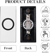 Fuitke Universal Wired Doorbell Button 240V 0.5A 2 Wire White 5.5cm view 4