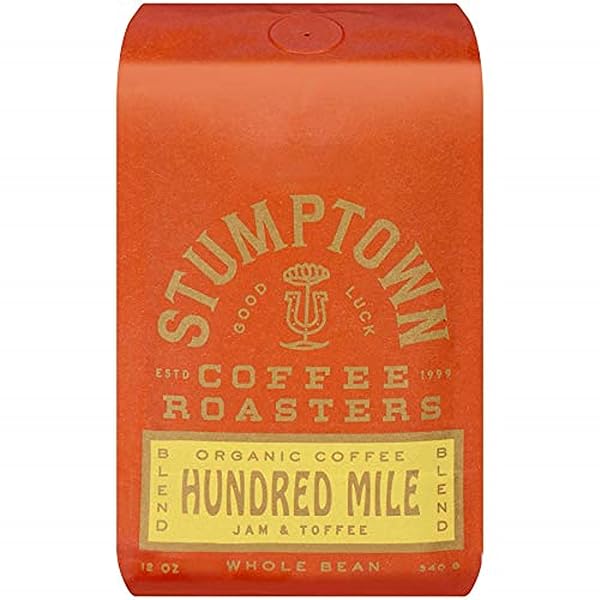 STUMPTOWN COFFEE ROASTERS, MEDIUM ROAST ORGANIC WHOLE BEAN COFFEE – HUNDRED MILE 12 OUNCE BAG WITH FLAVOR NOTES OF JAM AND TOFFEE