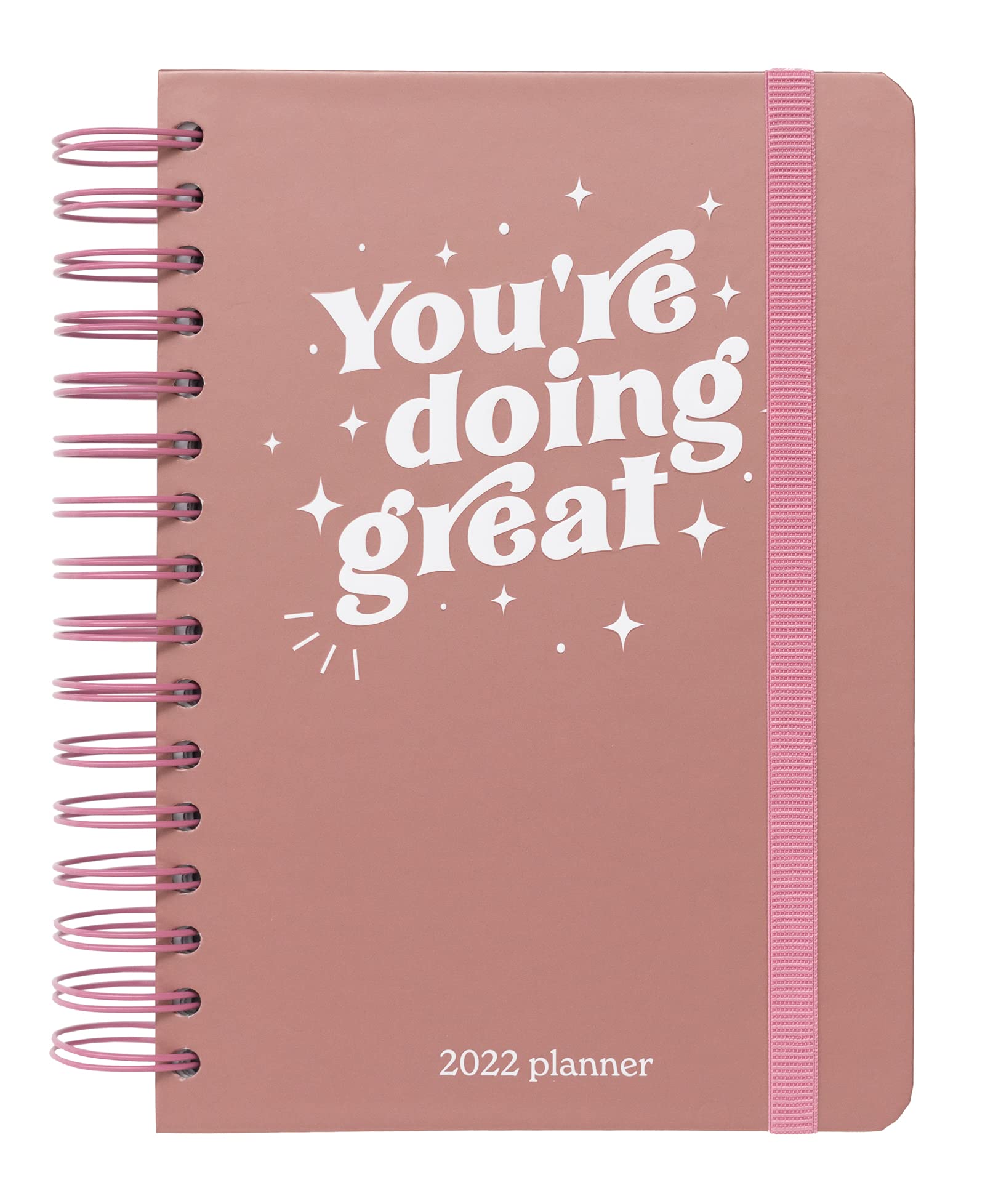 Kokonote: Official Metallic Pink 2022 Diary Day To Page - 12 Months Planner January 2022 - December 2022 - Pink A5 Diary 2022 Daily Planner By Kokonote