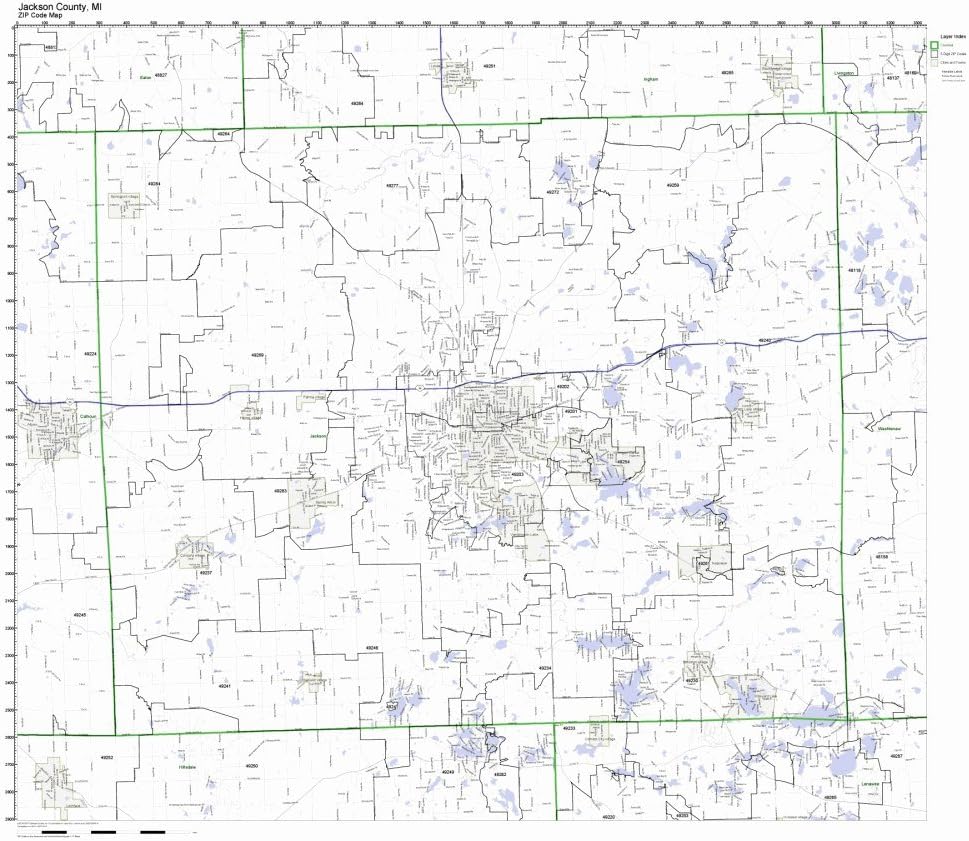 Jackson Michigan Zip Code Map United States Map