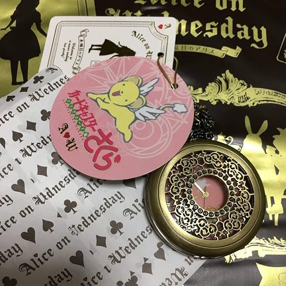 Amazon カードキャプターさくら 水曜日のアリス コラボ 懐中時計 ピンク サイズ 約 直径4 7 厚み1 5cm 懐中時計 腕時計 通販