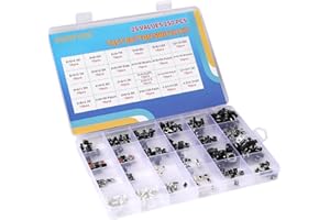 OWOFYDR 250Pcs Tactile Push Button Switch Kit, 25 Values SMD Micro Momentary Tactile Switch, 12V PCB Tactile Switch for Elect