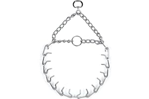 Herm Sprenger Prong Dog Training Collar Ultra-Plus Chrome Plated Steel No Pull Collar for Dogs Made in Germany, 20in x 3.0mm 