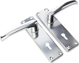 Merriway Bright Aluminium Lock Handle Set 150 mm Grey view 3