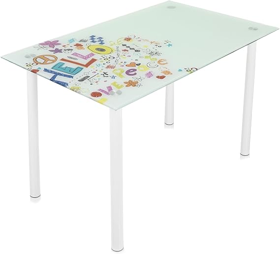 Alinea Fanatt Bureau En Verre A Motifs Multicolores Blanc 120 0x75 0 Amazon Fr Cuisine Maison Alinea Fanatt Bureau En Verre A Motifs Multicolores Blanc 120 0x75 0 Amazon Fr Cuisine Maison